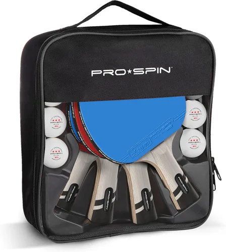 Miniatura 2 de PRO-SPIN Palas de ping pong - Raquetes de tenis de mesa de nivel profesional con fibra de carbono para un control superior Lámina de 7 capas, goma
