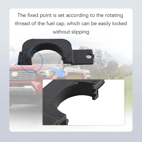 Miniatura 6 de HAOBO Soporte para tapa de gasolina compatible con Toyota Tacoma 2016-2024 3ª generación, accesorios exteriores automotrices, tapa de depósito