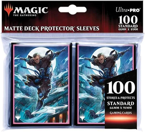Ultra PRO Magic: The Gathering - Fundas para cartas Kamigawa Neon Dynasty de 100 unidades con Kaito Shizuki, protege tus cartas con tecnología