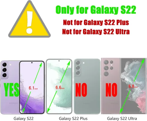 Miniatura 2 de ZZXX Funda tipo cartera para Samsung Galaxy S22 con ranura para tarjeta de bloqueo RFID, función atril, cierre magnético, funda protectora de cuero