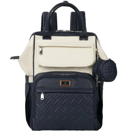 Miniatura 11 de BabbleRoo Mochila para pañales, bolsa cambiadora de pañales multifunción con cambiador, correas para cochecito y funda para chupete, mochila