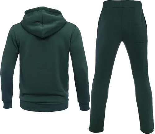Miniatura 2 de Xmgelp Conjunto deportivo con capucha para hombre de 2 piezas, casual, con cierre completo