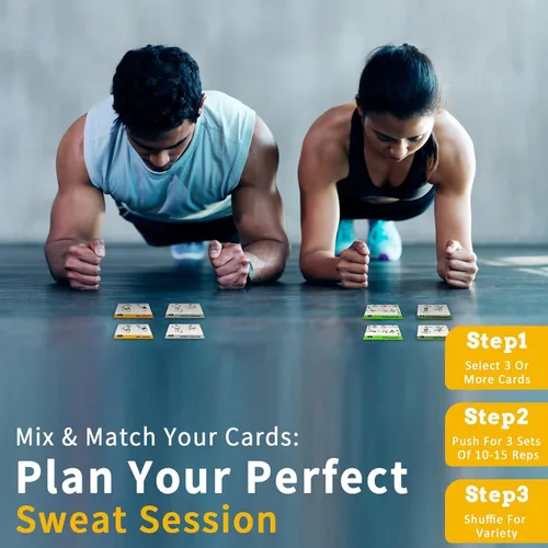 Miniatura 6 de Tarjetas de entrenamiento con rodillo de espuma, 62 tarjetas de ejercicios de gran tamaño de 5 x 3.5 pulgadas, tarjetas de fitness para mujeres