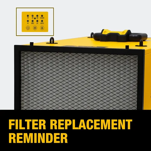 Miniatura 8 de DeWALT DWXAF101 Sistema de filtración de aire, colectores de polvo colgantes de techo de 3 velocidades para carpintería, sistemas de recolección