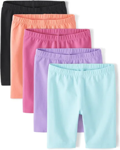 The Children's Place Pantalones cortos de bicicleta Mix and Match para niñas, paquete de 5