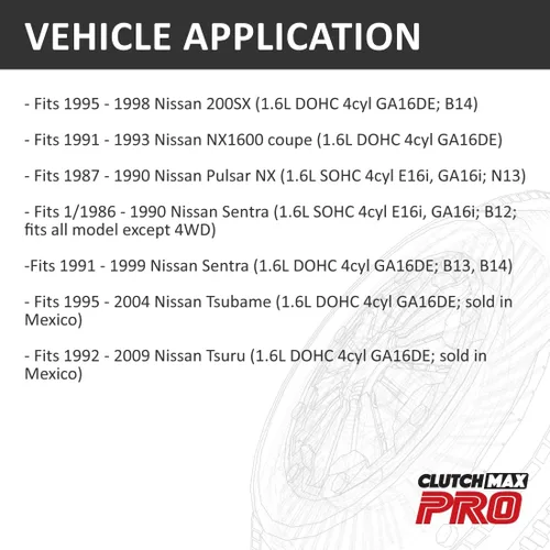 Miniatura 2 de PRO Performance Stage 2 Kit de embrague compatible con Nissan 200SX 1995-1998 1991-1993 NX1600 1987-1990 Pulsar NX 1986-1999 Sentra GA16DE E16i