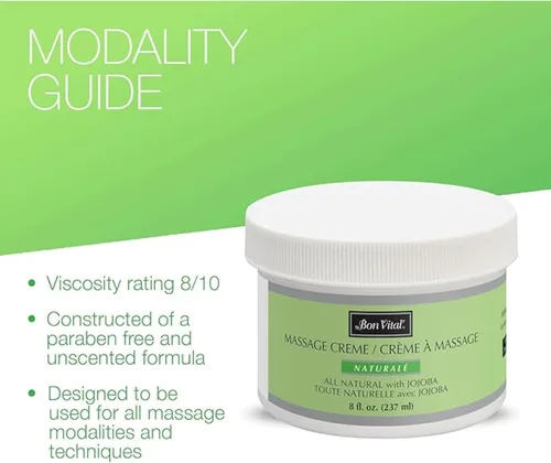 Miniatura 6 de Bon Vital' Naturale Crema de masaje, crema de terapia de masaje profesional con ingredientes naturales para un masaje respetuoso con el medio