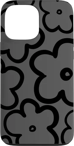 Miniatura 24 de Cute Flower Pattern Wildflower Charcoal Grey Black Floral Case for iPhone 17