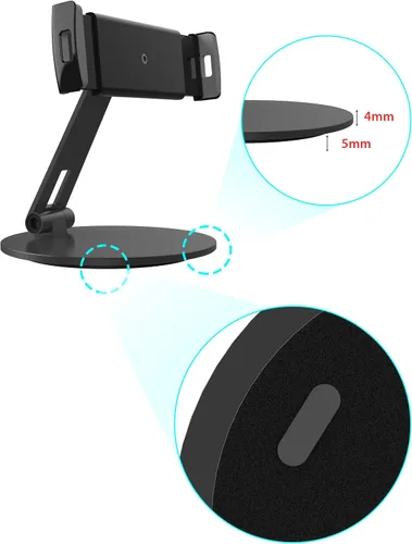Miniatura 3 de Stouchi Soporte para iPad 12.9, soporte de tableta con base giratoria 360 grados para iPad Pro y Surface Pro, soporte de escritorio ajustable