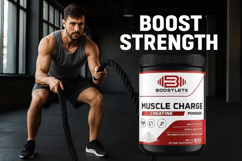 Miniatura 2 de MuscleCharge - Monohidrato de creatina en polvo de alta calidad, apoya el crecimiento muscular, la fuerza, el rendimiento y la energía, probada