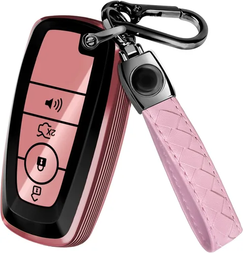 Miniatura 19 de Lucrum Compatible con funda para llavero Ford y llavero de cuero, funda para llavero para F150, F250, F350, F450, Edge Explorer (2018-2025)