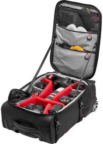 Miniatura 5 de Manfrotto Reloader Air-55 Pro Light Camera Roller Bag para videocámaras, DSLR, cámaras reflejas profesionales, capacidad para hasta 2 cuerpos