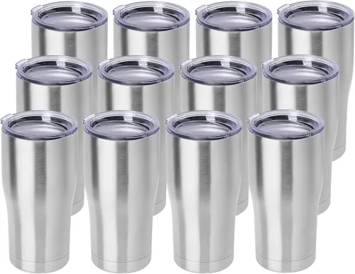 Miniatura 7 de DOMICARE vaso de doble pared con aislamiento al vacío, 20 onzas, con tapa, vaso de viaje de acero inoxidable, vaso de café con recubrimiento