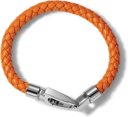 Miniatura 5 de Men's Marine Star Braided Leather Bracelet with Tuning Fork Clasp