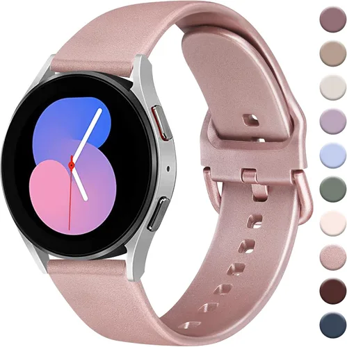 AK para Samsung Galaxy Watch 5 Banda 40mm 44mm/Galaxy Watch 5 Pro Bandas 45mm, Correa Deportiva Suave de 20mm para Galaxy Watch 5 Oro rosa