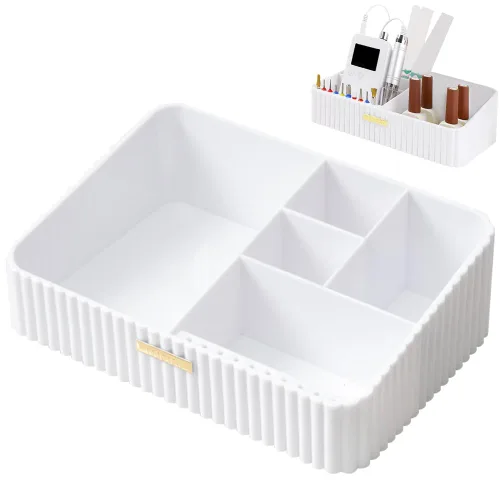 Soporte acrílico para brocas de uñas con 10 agujeros, soporte para máquina de taladro de uñas, caja de herramientas de manicura, organizador de