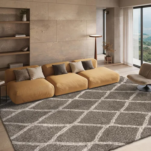 Miniatura 10 de SAFAVIEH Hudson Shag Collection - Alfombra decorativa de 2 x 3 pies, diseño de enrejado, no desprende pelusa y de fácil cuidado, 2 pulgadas