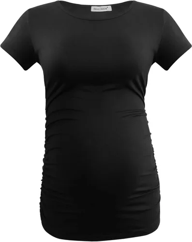 Miniatura 38 de Smallshow - Camiseta de maternidad para mujer, diseño de lados fruncidos, tipo túnica, prendas para el embarazo