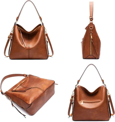 Miniatura 3 de Nevenka Monederos y bolsos de cuero PU bolso de hombro Hobo Tote Bag para mujer