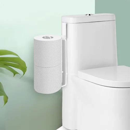 Miniatura 19 de Conworld Soporte de pared para almacenamiento de papel higiénico, dispensador portarrollos de papel higiénico sobre el tanque de reserva