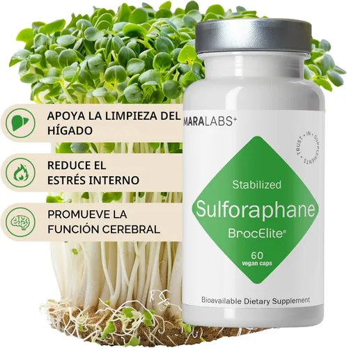 Miniatura 5 de Mara Labs Broc Elite Plus Suplemento de brócoli con extracto de sulforafano estabilizado Sin residuos de glifosato 60 cápsulas vegetales
