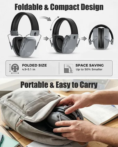 Miniatura 88 de ProCase NRR 28dB Noise Reduction Ear Muffs, Foldable Adjustable Noise Cancelling Headphones