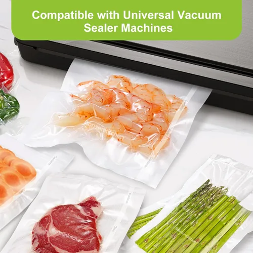 Miniatura 6 de Bonsenkitchen Bolsas Selladoras al Vacío, Rollos de 11" x 20' Paquete de 2 para Conservación de Alimentos, Sin BPA, Resistente, Rollo de Alimentos