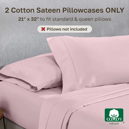 Miniatura 3 de Fundas de almohada de algodón de 400 hilos 22 - rosa