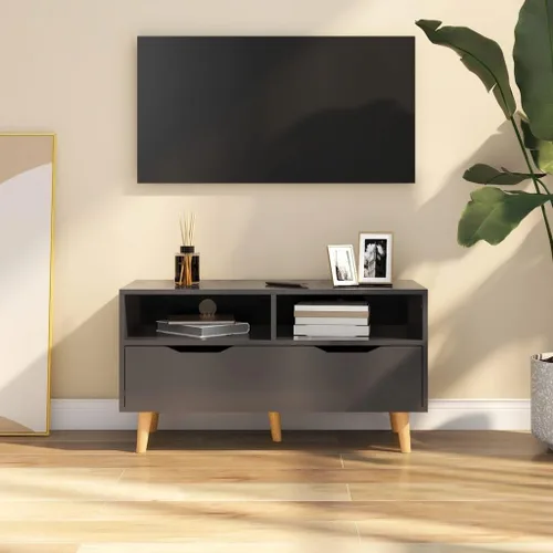 Miniatura 15 de TV Stand, Television Stands Media Console Entertainment Center Console Table Suitable for Living Room Home Office Bedroom Lounge High Gloss Black