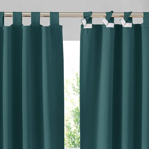 Miniatura 19 de RYB HOME Cortinas para Exteriores para Patio - 2 Paneles Cortinas para Exteriores Desmontables con Parte Superior Adhesiva Impermeables Opacas