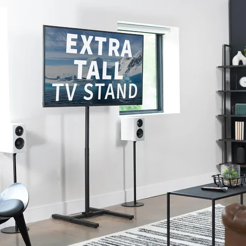 Miniatura 2 de VIVO Soporte de piso para TV para pantallas de 13 a 50 pulgadas de hasta 44 libras, LCD LED OLED 4K Smart planas y curvas, paneles de monitor, VESA