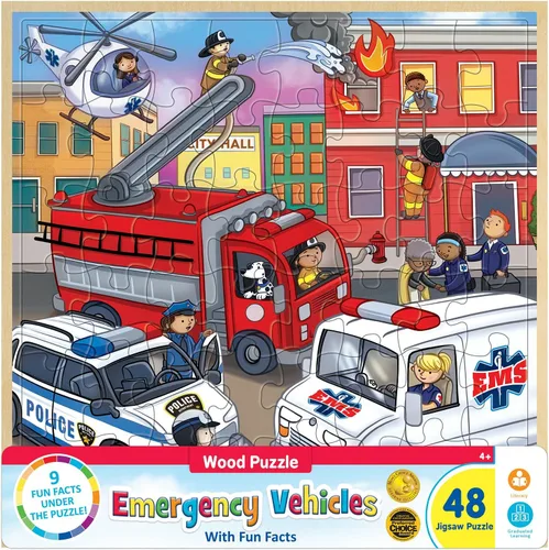 Miniatura 16 de Masterpieces Rompecabezas de 48 piezas de hechos divertidos para niños, rompecabezas de madera del arca de Noé, 12 x 12 pulgadas