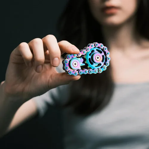 Miniatura 6 de Cadena de metal para la ansiedad, juguete giratorio para adultos, para oficina, hogar, aula, viaje, escritorio, reuniones, regalos para TDAH, TDA