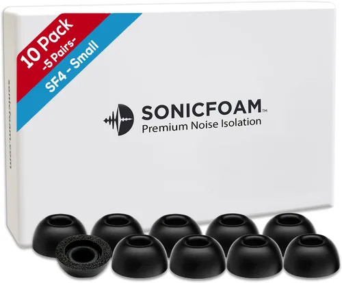 Miniatura 9 de SONICFOAM (SF2 Medium Negro) Puntas de auriculares de espuma viscoelástica para auriculares con diámetro de altavoz 0.173-0.224 in