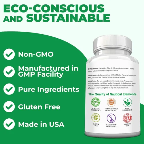 Miniatura 5 de Cápsulas de espirulina de 3000 mg – 40 porciones de cápsulas orgánicas de espirulina – Ricas en proteínas, antioxidantes y vitaminas – 240