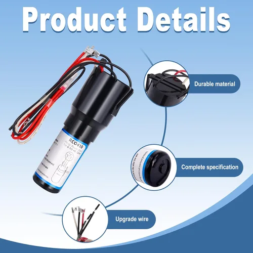 Miniatura 2 de RCO410 Kit de condensador de arranque duro 3 en 1, compatible con refrigeradores y congeladores, 1/4-1/3 H.P. 115VAC (1 unidad)