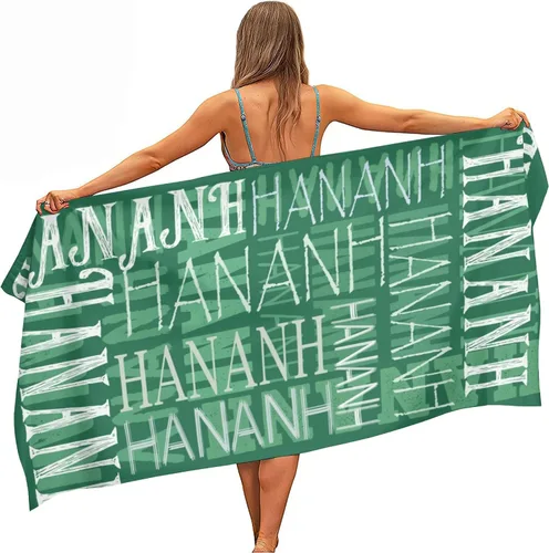 Miniatura 24 de Toalla de playa con nombre personalizado para adultos, niños, toalla de playa súper suave de secado rápido para niñas y niños, toalla de playa