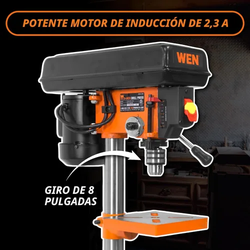 Miniatura 4 de WEN Prensa de taladro de mesa de hierro fundido de 5 velocidades de 2.3 amperios y 8 pulgadas (4206T)