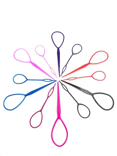 Miniatura 4 de Pinza para el cabello, 12 piezas de plástico Magic Topsy accesorios para trenzar el cabello, lazo de herramienta de trenza francesa para peinar