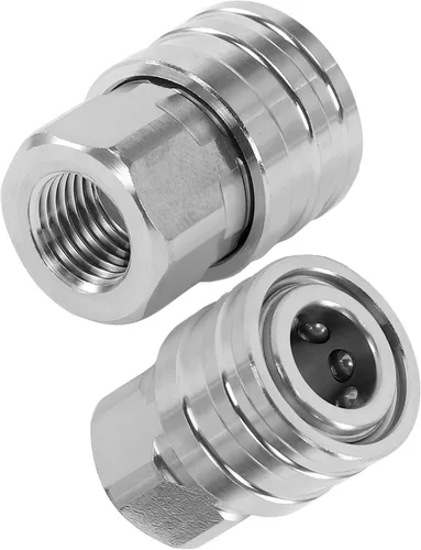 JOEJET Accesorios de conexión rápida para lavadora a presión de 1/4", adaptador de lavadora a presión de acero inoxidable, enchufe de desconexión