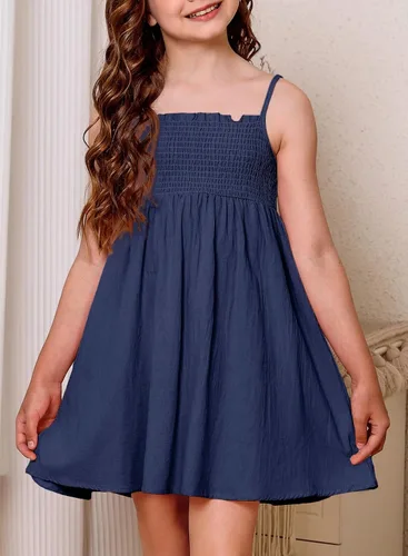 Miniatura 2 de blibean Vestido de tirantes delgados ajustables para niñas de 5 a 12 años