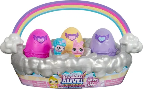 Miniatura 9 de Hatchimals CollEGGtibles, canasta de juguetes de primavera familiar con 6 personajes de conejos, juguetes para niñas de 5 años en adelante Morado
