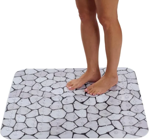 Miniatura 32 de ENKOSI Tapete de ducha extra grande antideslizante – 47 x 32 pulgadas – Tapete de ducha de baño XL – Tapetes de ducha grandes para suelos de ducha