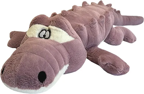 Miniatura 15 de Almohada de felpa de cocodrilo, animal de peluche de cocodrilo de 38 pulgadas, decoración del hogar, regalo de Navidad, San Valentín, cumpleaños