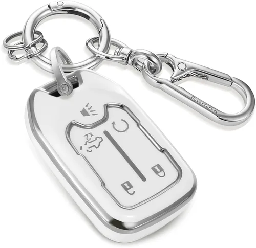 Miniatura 8 de para Buick - Funda para llavero con llavero de cuerda trenzada metálica anti-pérdida mejorada, carcasa suave de TPU exquisita para Avenir Envision