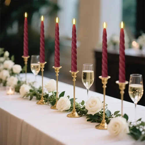 Miniatura 6 de Wondise Velas Cónicas Sin Llama con Control Remoto Temporizador, Candelabros Rojos Cerosos Reales a Batería Velas LED de Mecha 3D para Decoración