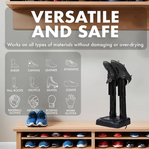 Miniatura 5 de JobSite Secador de botas – Secador de zapatos silencioso y calentador para botas de trabajo, guantes y zapatos – Secado de convección sin ventilador