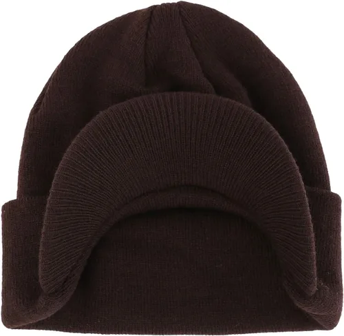 Miniatura 2 de Home Prefer - Gorro de invierno para hombre con visera, cálida y doble punto.