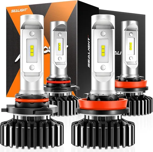 Miniatura 15 de SEALIGHT Bombillas H11, 4 bombillas superbrillantes para deportes de potencia de 6000 K, color blanco, Plug and Play, paquete de 2