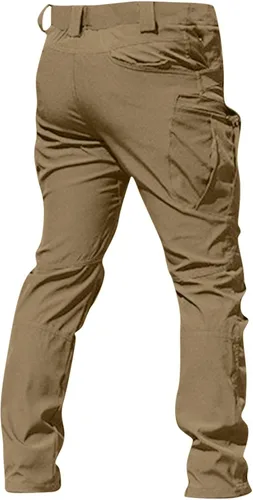 Miniatura 4 de Pantalones tipo cargo para hombre con bolsillos, pantalones atléticos militares, cintura elástica, múltiples bolsillos, overoles casuales